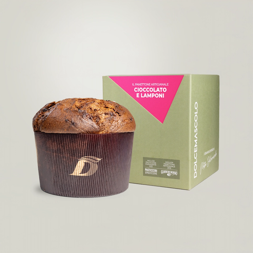 Panettone Cioccolato e lamponi 950gr