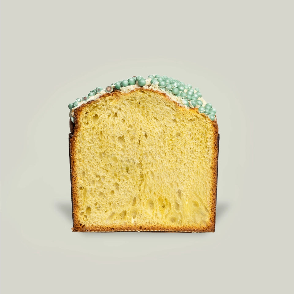 Panettone al pistacchio con crema spalmabile